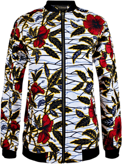 Floral Women's African Print Bomber Jacket