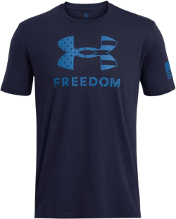 Under Armour Men's Freedom Graphic Short Sleeve T-Shirt XX-Large Tall (410) Midnight Navy / Viral Blue / Logo