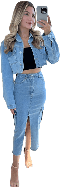 Dallas Denim Cropped jacket