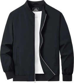 MAGCOMSEN Men's Bomber Jacket Lightweight Casual Zip Up Windbreaker Spring Fall Golf Coat with Pockets at Amazon Men’s Clothing store