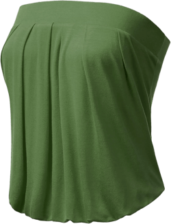 DOUBLJU Natural Pleated Stretchy Tube Tops with Elastic Band Sleeveless Strapless Casual Tank Tops for Women with Plus Size Small Awttsl127_olive