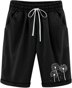 Rvidbe Cotton Bermuda Shorts for Women Elastic Waist Long Linen Walk Short Workout Lounge Shorts with Drawstring Womens Bermuda Shorts With Pockets High Waisted Shorts Women