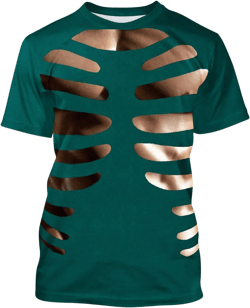 Novelty T-Shirts for Men 3D Muscle Printed Shirts Funny Fake Abs Graphic Tees Summer Short Sleeve Tshirts Tops Green XX-Large