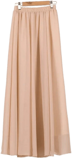 Women's maxi skirt two layer boho high waist skirt