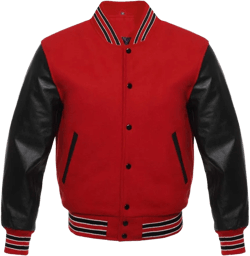 Bomber Jacket Baseball Letterman Varsity Jackets Genuine Leather Sleeves and Wool Color Options Small Red Black White