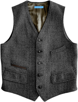 SOLOVEDRESS Mens Vintage Classic Herringbone Pattern Suit Vest V Neck Casual Wool Blend Waistcoat for Men 3X-Large Gray