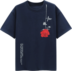 UOUA Mens Graphic Tees Vintage T-Shirts Oversized Letter Print Casual Crewneck Cotton Top Short Sleeve Rapper Streetwear