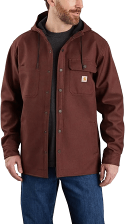 Carhartt Men's Rain Defender Relaxed Fit Heavyweight Hooded Shirt Jacket
