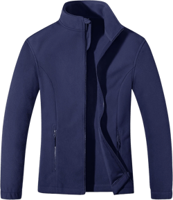MAGCOMSEN Women's Fleece Jacket Zip Up Coat Lightweight Soft Warm Long Sleeve Jackets with Pockets for Winter Medium Navy
