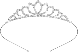 Wedding Tiara Bridal Rhinestone Decor Hairband Crystal Tiara Crown Princess Headband for Birthday Party, Wedding, Prom, Pageant, Halloween, Sliver