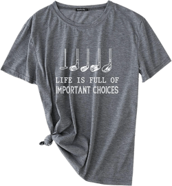 Life is Full of Important Choices Shirt Men Short Sleeve T-Shirts Note Graphic Tees Summer Tshirts Tops Dark Gray Large