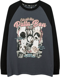 Men Long Sleeve Shirt Contrast Color Raglan Couple Long Sleeve Bottoming T-shirt Retro Men and Women