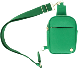 Modern+Chic Crossbody Bags for Women - Bridget Sling Crossbody Purse, Vegan Leather Shoulder Sling Bag for Travel & Fashion Bright Emerald Green