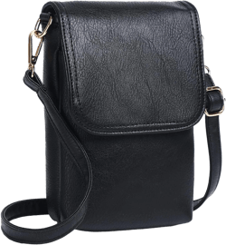 LOXOMU Small Clear Purse for Women Stadium, Clear Crossbody Cell Phone Purse Bag for Concerts, Sporting Event… Black 1