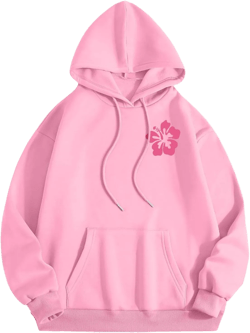 Hoodie Women Hoodies for Women Letter Graphic Print Long Sleeve Oversized Hoodies Drawstring Preppy Teen Girls Sweatshirts with Pockets Cute Hoodies Pink
