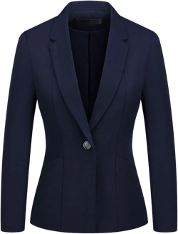 MODFUL Women's Formal Business Blazer One Button Long Sleeve Suit Jacket for Lady with Notch Lapel Work Office