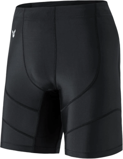 HUGE SPORTS Men's Rash Guard Swim Shorts Compression Swimming Jammer Cool Dry Active Swimsuit Workout Shorts Sports Tights Black Small