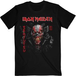 Iron Maiden T-Shirt: Senjutsu Black Cover Vertical Logo
