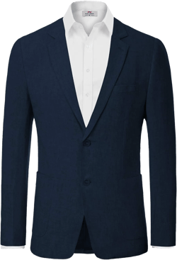 PJ Paul Jones Men's Slim Fit Lightweight Linen Jacket Tailored Blazer Sport Coat Navy X-Large