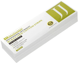 Professional Spa Quality - 100 Paper Sheets Bleached Cotton Waxing Strips For Wax Hair Removal - 1.5" x 4" Large Facial Body Hair Remove Paper For Leg Arm Body 100 Count (Pack of 1)