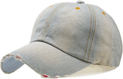 Unisex Baseball Cap for Women and Men Baseball Hats Daily Dad Hat Ball Cap Gift for Women One Size Washed Denim White