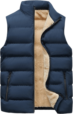 Men's Vest Jacket Puffer Vest Casual Winter Warm Zipper Sleeveless Vest Jacket Coat Outwear Tops Vests, L-7XL Large Px02-blue