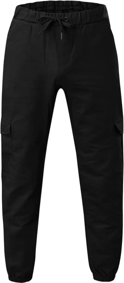 Mens Casual Cargo Pants Expandable Waist Joggers Pants Outdoor Sweatpants Trousers for Men with Multi Pockets