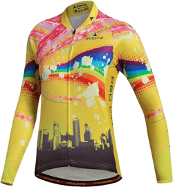 Women's Cycling Jersey Long Sleeve Bike Jacket Biking Shirt Quick Dry Breathable Mountain Bicycle Clothing XX-Large Long-jersey33