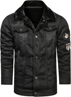 Men Leather Long Jacket Motorcycle Trench Coat -Overcoat Vintage Steampunk Gothic Outwear Windbreaker Plus Size,Black-XXL XX-Large Black