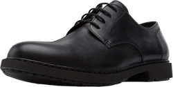 Camper Neuman Blucher Dress Shoes for Men - Ultra-Comfortable Round Toe Leather Men’s Shoes with Breathable Lining and Lightweight EVA Outsoles 11 Black 021