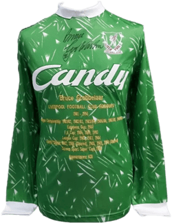 Bruce Grobbelaar Hand Signed CANDY Goalkeepers Honours Shirt