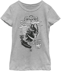 Girl's WWE Undertaker No Grave Can Hold Me  Graphic Tee Athletic Heather Medium