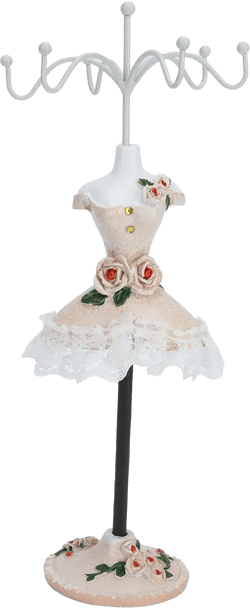 Jewelry Display Stand, Model Dress Earring Necklace Ring Jewelry Organizer Holder with Rotatable Bracket, Doll Jewelry Tower Rack for Girls Women(B)