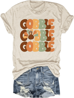 Fall T-Shirt for Women Family Halloween Thanksgiving Tops Cute Autumn Thankful Pumpkin Graphic Tees XX-Large Sand Yellow