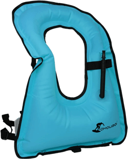 Snorkel Vest for Adults, Inflatable Swim Vest Jackets for Women/Men,Swimming Vests for Kayaking, Paddle Boarding, Fishing, Surfing, Snorkel, Watersports, Rafting Blue