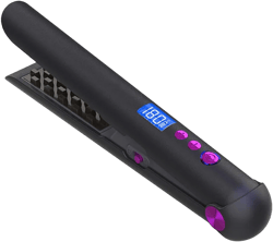 ABHI Cordless Corn Corrugated Hair Curler, Corn Perm Fluffy Curls Portable Hair Waver with LED Display 8 Levels Adjustable Temperature, Small Waves Hair Curling Irons - Black