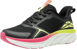 Women's Walking Shoes Comfortable ActiveEase Running Tennis Athletic Gym Workout Cross Training Sneakers 7.5 Black/Yellow/Hot Pink