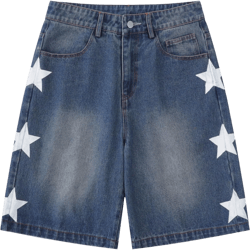 Y2K Jorts Shorts Baggy Jorts Star Jorts Wash Jeans Shorts Y2k Oversized Jorts Jean Shorts Y2k Baggy Shorts Small Denim