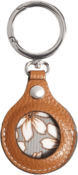 Vera Bradley Women's Outlet Faux Leather Bag Charm for AirTag Roasted Pecan
