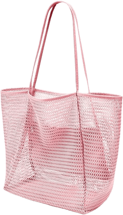 Women's Large Foldable Mesh Beach Tote Bag - Casual Hobo Shoulder Handbag for Pool & Swimming Accessories