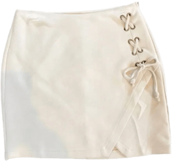 Women's LACE UP ULTRA SUEDE MINI SKIRT - Hem & Thread M