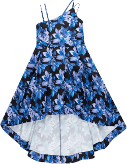 Speechless Girls Size One Shoulder High Low Party Dress 14 Royal Blue/Black