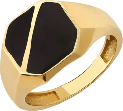 10k 14k 18k Solid Gold Personalized Signet Ring for Men with Black Onyx Stone Handmade Signet Ring Engraved Signet Ring Best Gift for Men Husband Boyfriend