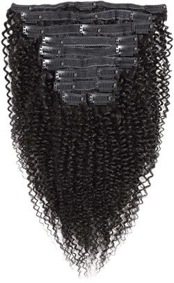Curly Clip in Hair Extensions Real Human Hair for Black Women Brazilian 3C 4A Kinky Curly Human Hair Clip in Extensions 10Pcs with 21Clips 120G/Set Natural Black 22 Inch