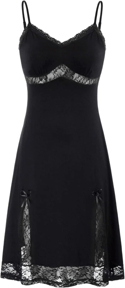 Belle Poque Women Lace Full Slips for Under Dress Cotton V Neck Nightgown Sleepwear