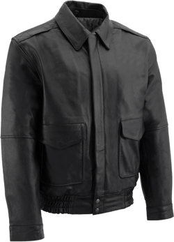Milwaukee Leather Men's Classic Black Bomber Leather Jacket SFM1519 3X-Large Black