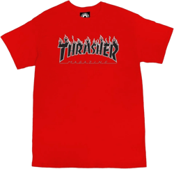 Thrasher Mag Flame Logo T-shirt Red