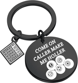 PLITI Gambler Gift Casino Lover Gift Slot Machine Gifts Come On Caller Make Me Holler Gambling Keychain