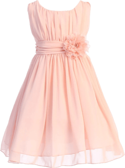 iGirlDress Little Girls' Yoro Chiffon Flower Girls Dress 4-16Y 8 Blush
