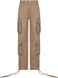 Hotmiss Women's Baggy Cargo Pants Wide Leg Harajuku Vintage Y2K Low Rise Trousers Streetwear Jogger Relaxed Cinch Pants Large E-khaki